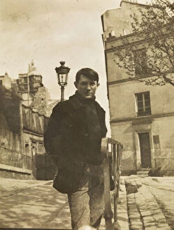 Silver Gelatin Photography Collection: Pablo Picasso at the place Ravignan, Montmartre, 1904. Creator: Anonymous