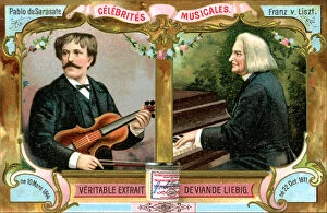 Liebig Gallery: Pablo de Sarasate and Franz Liszt, c1900