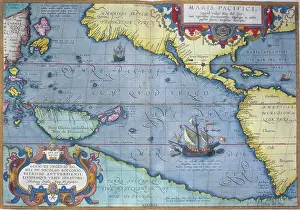 China Asia Prints: The Pacific Ocean, 1586. Creator: Abraham Ortelius