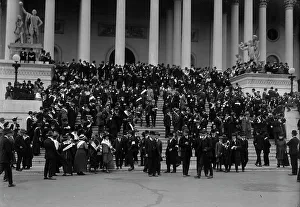 Protester Prints: Pacifists On Capitol Steps, 1917