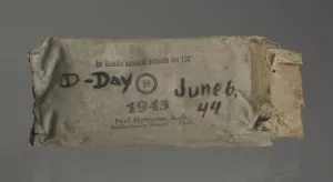 Military Operation Prints: Pack of bandages from D-Day 1944. Creator: Paul Hartmann AG