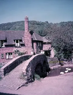 Somerset Prints: Pack-horse bridge, Allerford, Somerset, c1950s. Creator: Arthur Charles Kirby Ware