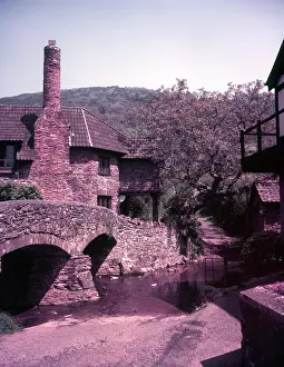 Somerset Prints: Pack-horse bridge, Allerford, Somerset, c1950s. Creator: Arthur Charles Kirby Ware