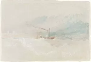 Voyage Collection: A Packet Boat off Dover, c. 1836. Creator: JMW Turner