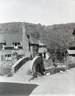 Somerset Prints: Packhorse Bridge, Allerford, Somerset, c1955. Creator: Arthur Charles Kirby Ware
