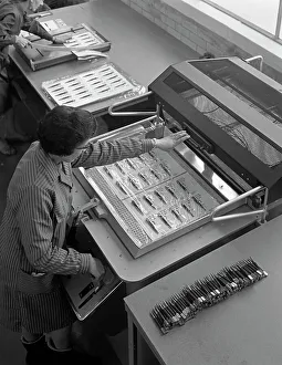 Packing punches, Footprint Tools, Sheffield, South Yorkshire, 1968
