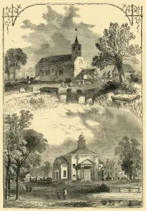 Parish Church Prints: Paddington Church: 1750 and 1805, (c1876). Creator: Unknown