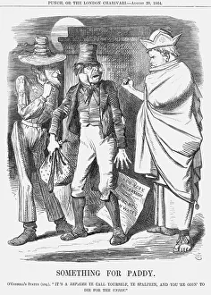 Straw Hat Prints: Something for Paddy, 1864. Artist: John Tenniel