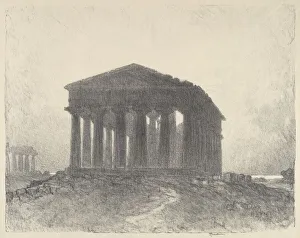 Campania Gallery: Paestum, Evening, 1913. Creator: Joseph Pennell