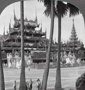 Pagan Kings temple near Aindow Yak Pagoda, Mandalay, Burma, 1908. Artist: Stereo Travel Co