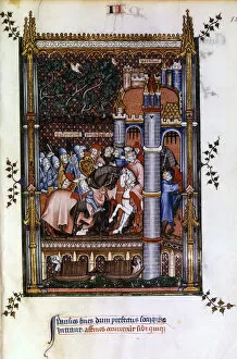Images Dated 27th November 2006: Pagan priests welcome Sisinnius at the gates of Paris, 1317