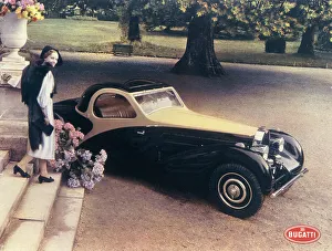 Bugatti Prints: A page from a 1935 Bugatti brochure