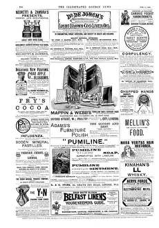 Luggage Prints: Page of advertisements, 1890. Creator: Unknown