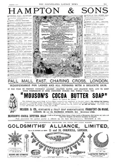 Page of advertisements, 1890. Creator: Unknown