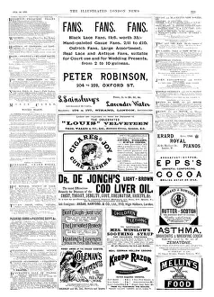 Dietary Supplement Prints: Page of advertisements, 1895. Creator: Unknown