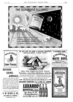 Crescent Moon Prints: Page of advertisements, 1895. Creator: Unknown