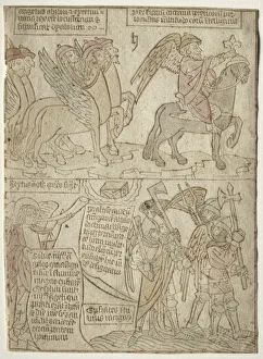 Blockbook Prints: page from the Apocalypse (The Locusts with the Angel of the Abyss and The Sixth Trumpet)