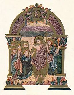 Henry Duff Prints: Page from the Benedictional of St. Ethelwold, c970, (1902)