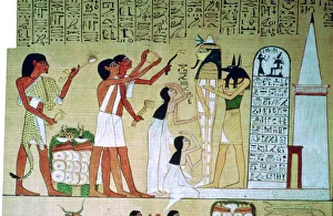 Ritual Prints: Page from the Book of the Dead of Hunefer, from Thebes, Egypt, 19th Dynasty, c1300 BC