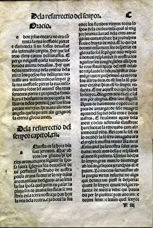 Valencia Prints: Page from the book Lo Quart del Cartoixa (The Fourth of the Cartoixa), printed