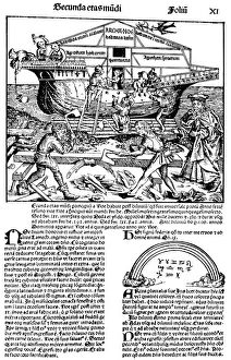 Noahs Ark Gallery: Page from the book The Nuremberg Chronicle, by Hartmann Schedel, 1493. Artist: Michael Wolgemut