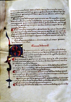 Provence Collection: Page of Canconer Gil, songbook of the mid-14th century that brings together
