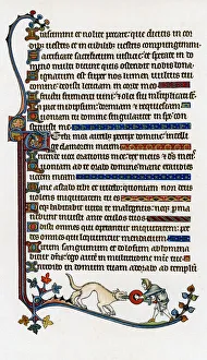 George F Warner Prints: Page of decorated text, 1284-1316
