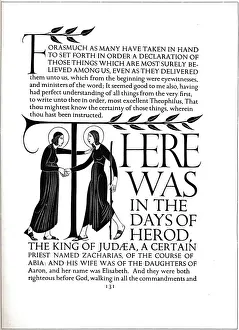 Gill Prints: Page decoration from The Four Gospels, 1931. Artist: Eric Gill