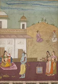 Bikaner Gallery: Page from a Dispersed Rasikapriya (Lovers Breviary), 1685. Creator: Nuruddin