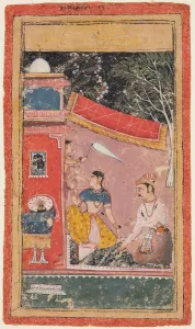 Color On Paper Prints: A page form a Ragamala series: Ramakali Ragini of Hindol Raga, c. 1610. Creator: Unknown