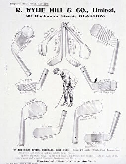 Page from a golf equipment catalogue, c1925-c1940