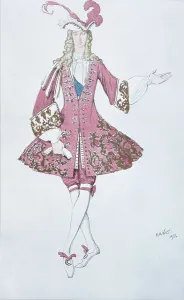 Page de la princesse. Costume design for the ballet Sleeping Beauty by P. Tchaikovsky, 1916. Artist: Bakst, Leon (1866-1924)
