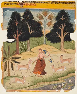 Color On Paper Prints: A page from a Ragamala Manuscript: Todi Ragini, c. 1625. Creator: Unknown