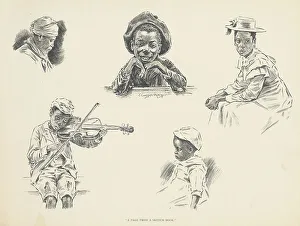 R H Russell Prints: A page from a sketch book, 1899. Creator: Jay Campbell Phillips
