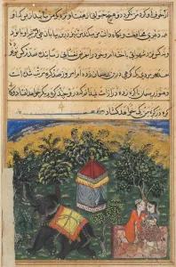 Page from Tales of a Parrot (Tuti-nama): Fourth night: The mendicants wife deceives