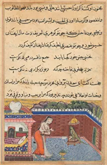Page from Tales of a Parrot (Tuti-nama): Thirty-first night: The parrot... 1558-1560