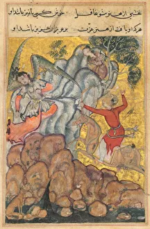 Page from Tales of a Parrot (Tuti-nama): Thirty-fourth night: The third suitor... c