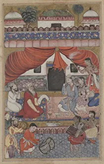 Page from Tales of a Parrot (Tuti-nama): Thirty-third night: Preparation for the marriage