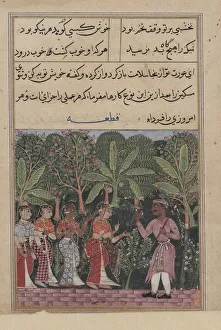 Page from Tales of a Parrot (Tuti-nama): Twelfth night: The merchants daughter