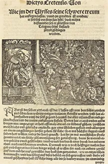 Trojan Prints: Page from Troianischen Kreig - Ausberg, 1536. Creator: Hans Weiditz