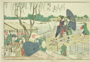 Double Page Prints: Pages from the illustrated book Panoramic Views along the Banks of the Sumida
