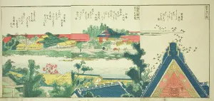 Double Page Prints: Pages from the illustrated book Panoramic Views along the Banks of the Sumida