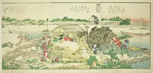 Double Page Prints: Pages from the illustrated book Panoramic Views along the Banks of the Sumida