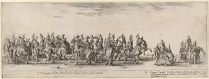 Caparison Prints: Twenty Pages and Five Turkish Horses, 1633. Creator: Stefano della Bella