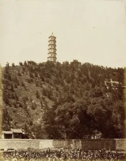 Pagoda Prints: Pagoda at Old Summer Palace, Yu-chuan Shan, Jade Spring Hill, 1860. Creator: Felice Beato