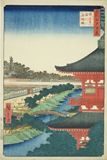 Akabane Prints: The Pagoda at Zojo Temple and Akabane (Zojoji to)