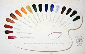Paint Prints: A paint palette, 1891. Creator: Unknown
