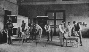 Booker T Prints: The paint shop, 1904. Creator: Frances Benjamin Johnston