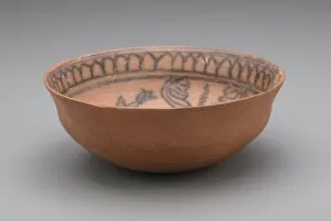 Painted Bowl with Fish and Lotus Design, 5th century. Creator: Unknown