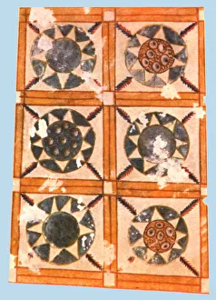 Painted ceiling decoration in the Stasovsky Crypt, Cimmerian Bosporus, Kerch, (1928) Painted ceiling decoration in the Stasovsky Crypt, Cimmerian Bosporus, Kerch, (1928)